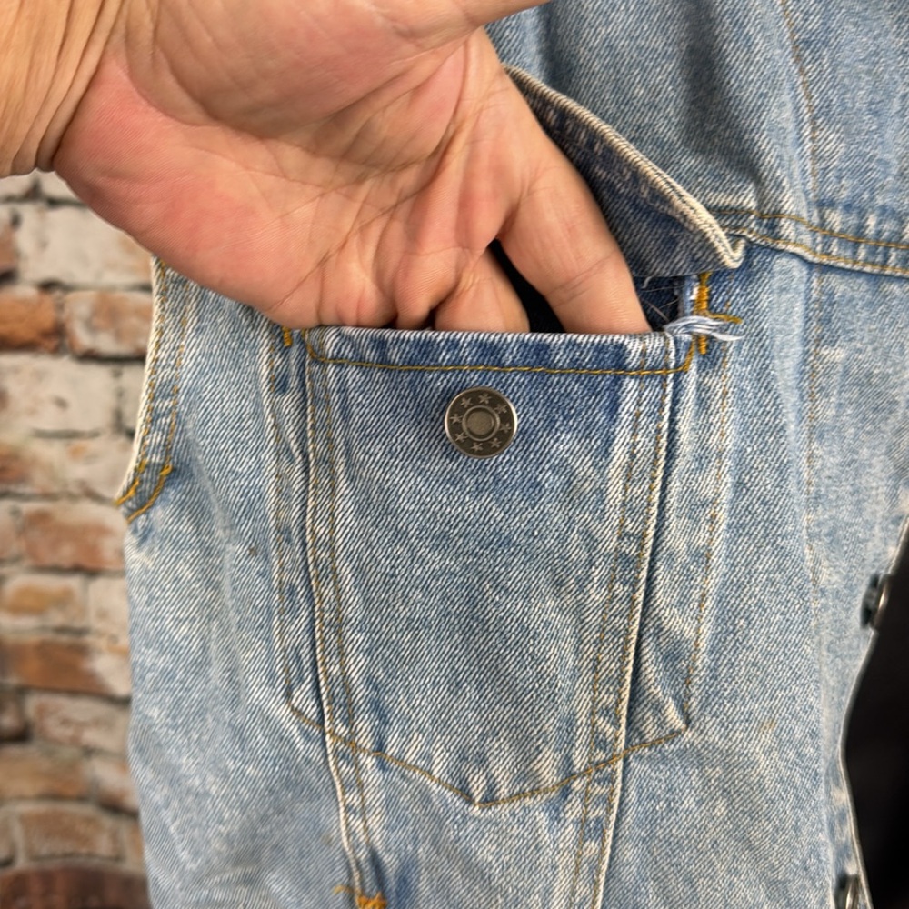 Todays News Blue denim vest Size M - Picture 2 of 7